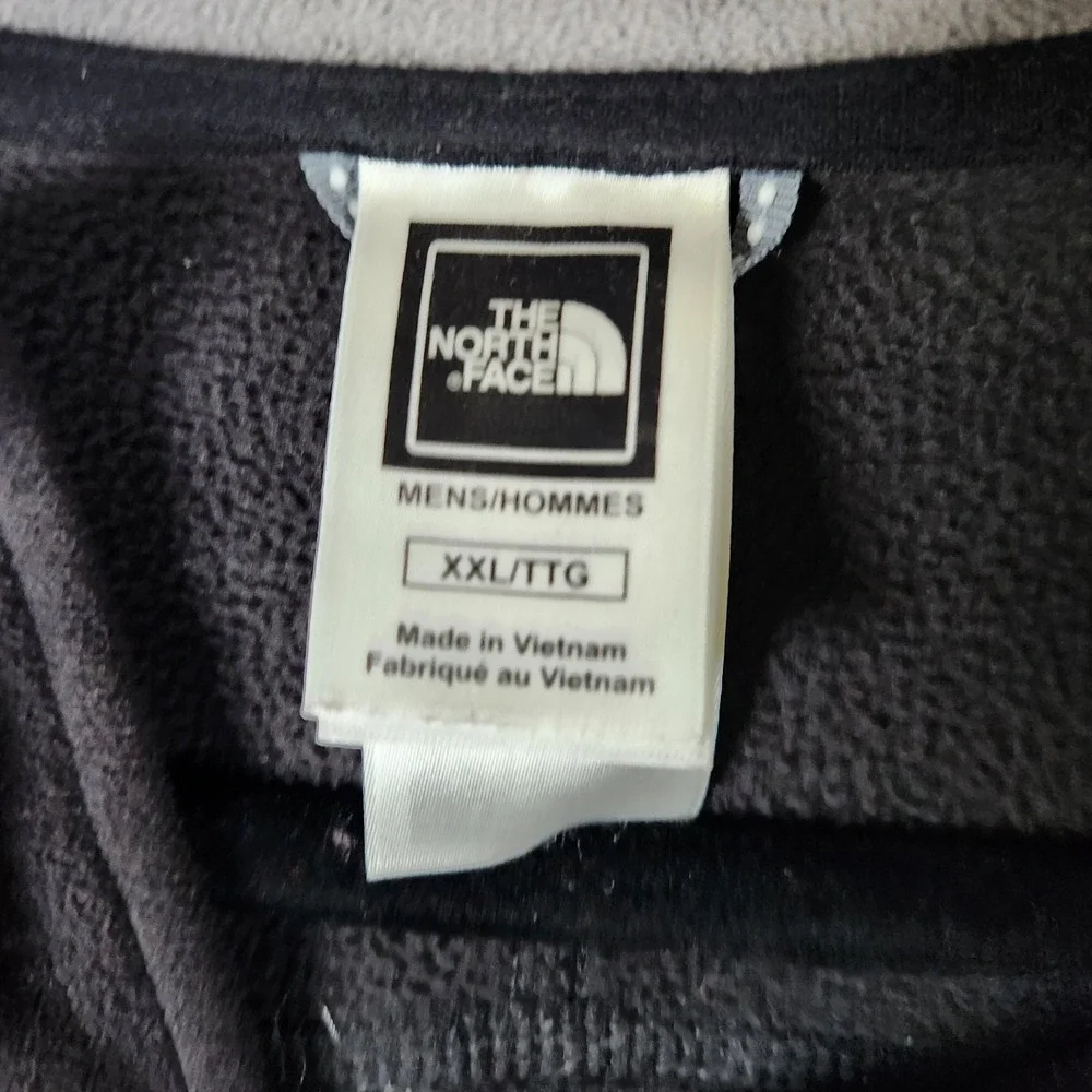 The North Face TKA 100 Fleece Jacket XXL‎ Black Gray Full Zip
